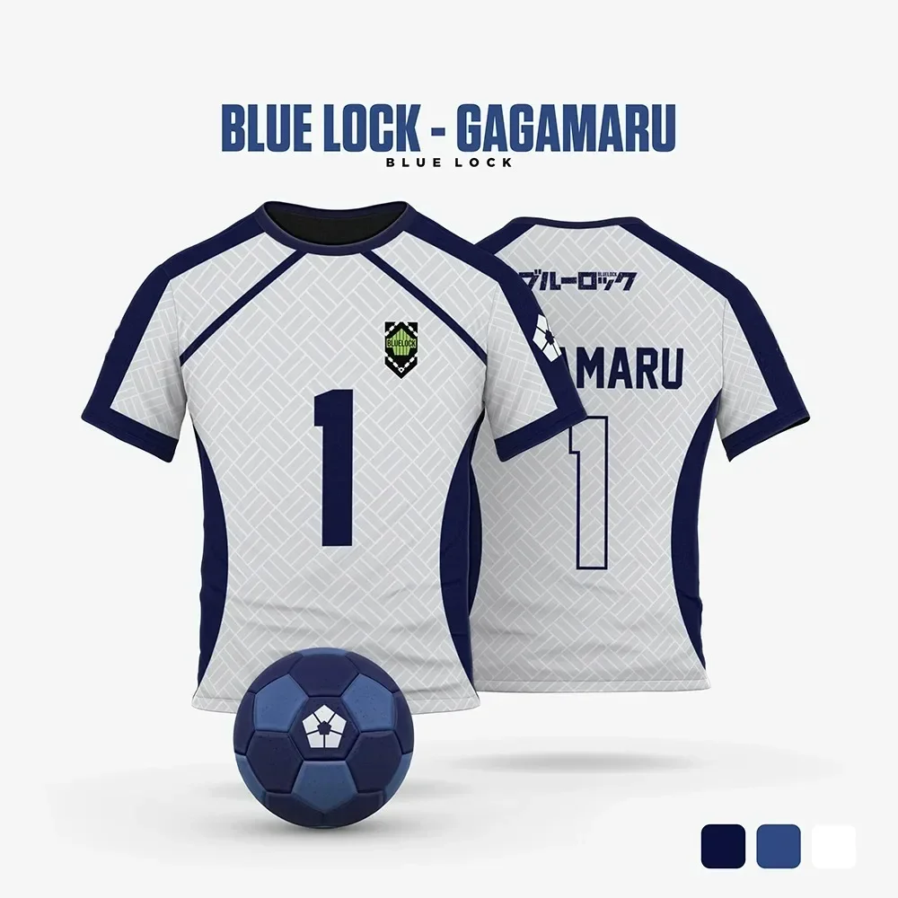 Blue Lock BAROU Cartoon Anime Cosplay Men Jersey Summer Short Sleeve Children Unisex Tee Tops Quick-Drying Fashion Women T-shirt image 4