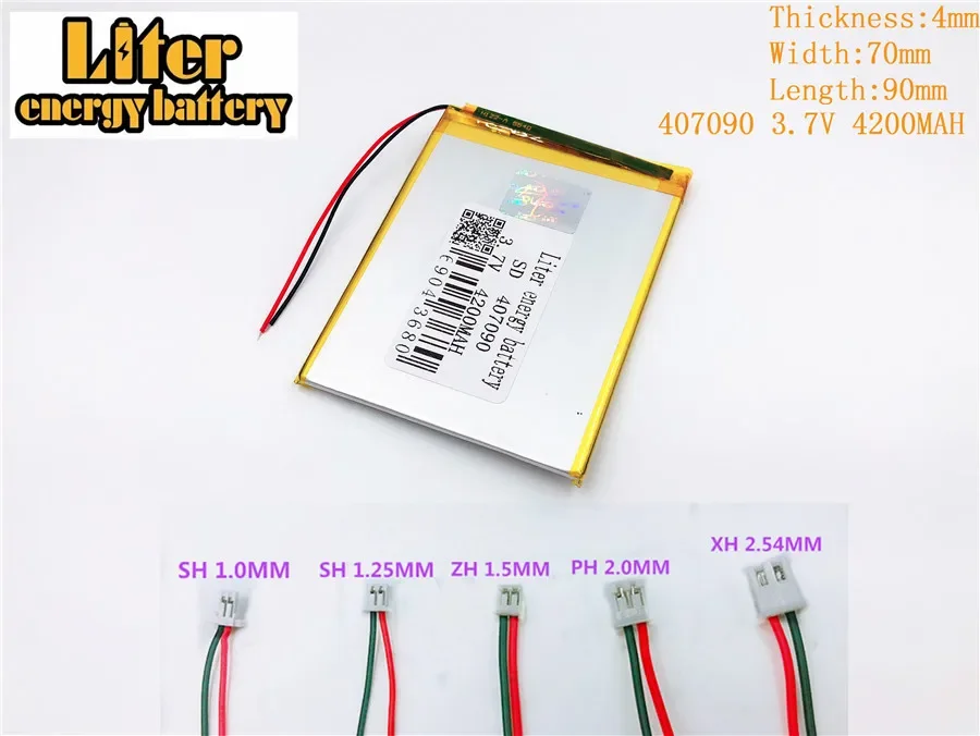 407090 3.7V 4200mAh Lithium polymer Battery with Protection Board For Tablet PC U25GT rechargeable battery