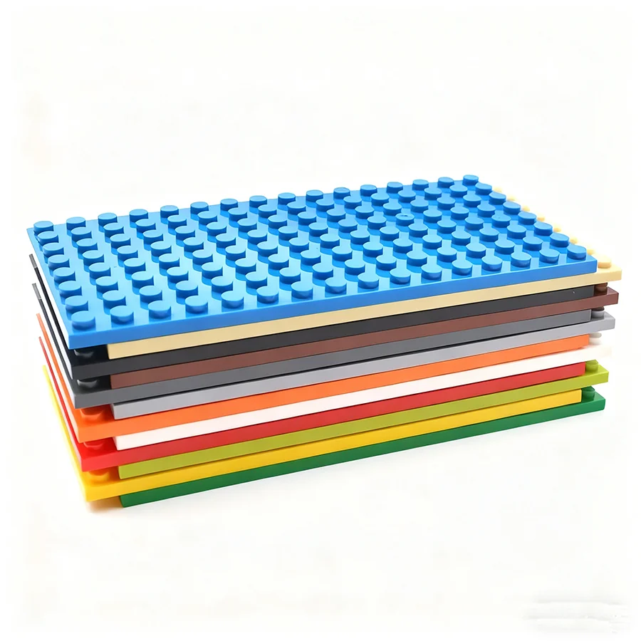 5 Stück DIY-Bausteine, doppelseitige Grundplatte, 8 x 16 Punkte, pädagogische kreative Größe, kompatibel mit 92438 Spielzeug für Kinder – Detail 2