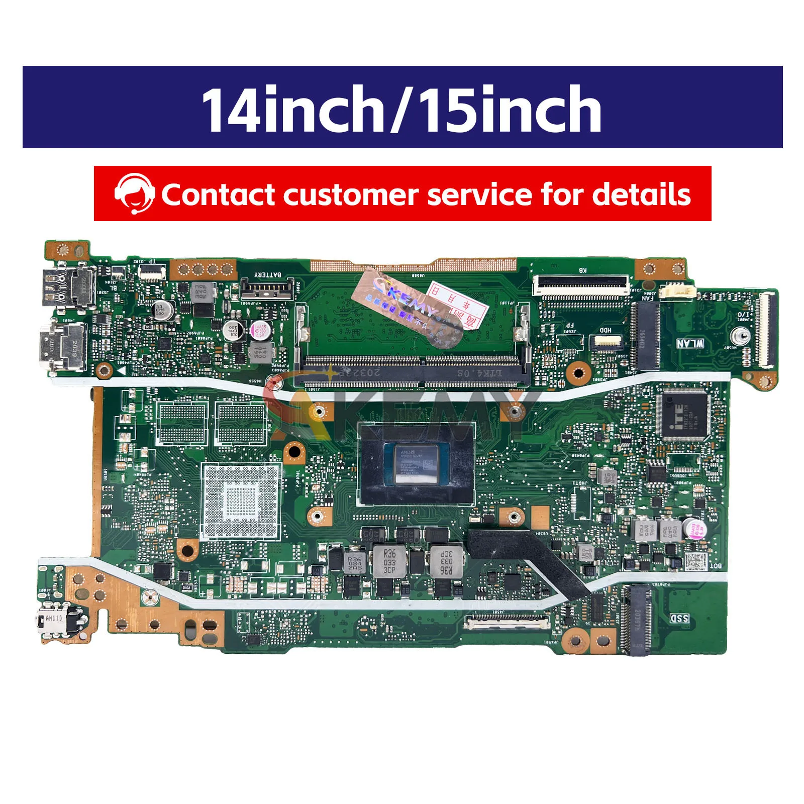 X409DA Laptop Motherboard For ASUS X509DA D409DA D509DA M409DA X509DL X409DL Mainboard with 3050U R3-3th CPU 4G/8G-RAM
