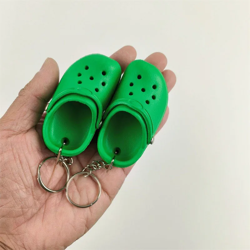 2 pz/paia carino 3D Mini Eva Beach Hole Little Shoe portachiavi per ragazza regalo accessori portachiavi portachiavi galleggiante Charm