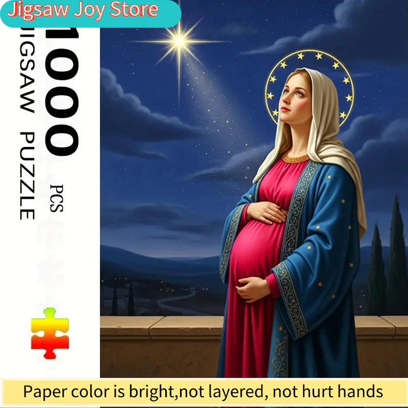

A Adult Puzzle, Measuring 70.0X50.01 cm, Featuring a Religious Image of The Pregnant. It'S Perfect for Creative Fun with Fami