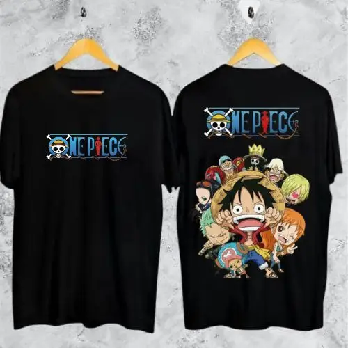 One Piece Men's Fashion Portgas D. Ace Anime Print T-Shirt, Summer Trend, 100% Cotton, Casual Loose Short Sleeve