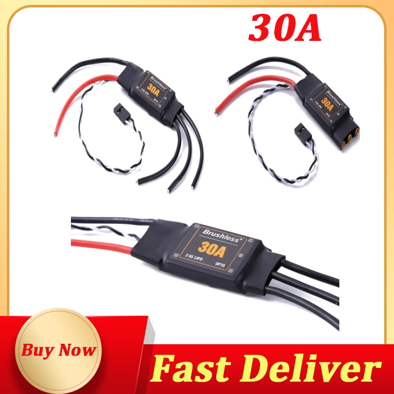 

30A Brushless XRotor 2-6S Lipo Brushless ESC Non BEC High Update Rate for Multi Axis Airplane Copters