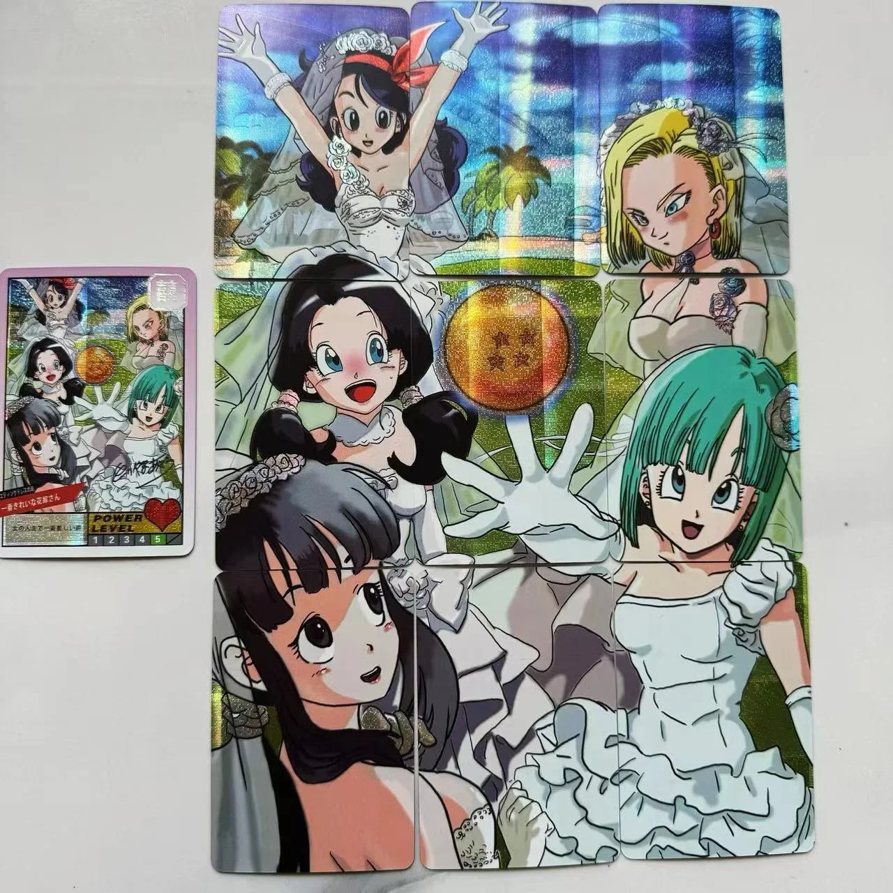 Anime Dragon Ball DIY ACG Bulma Piccolo Majin Buu Son Goku Puzzle Cards Boys Play Toys Collectible Cards Christmas Birthday Gift