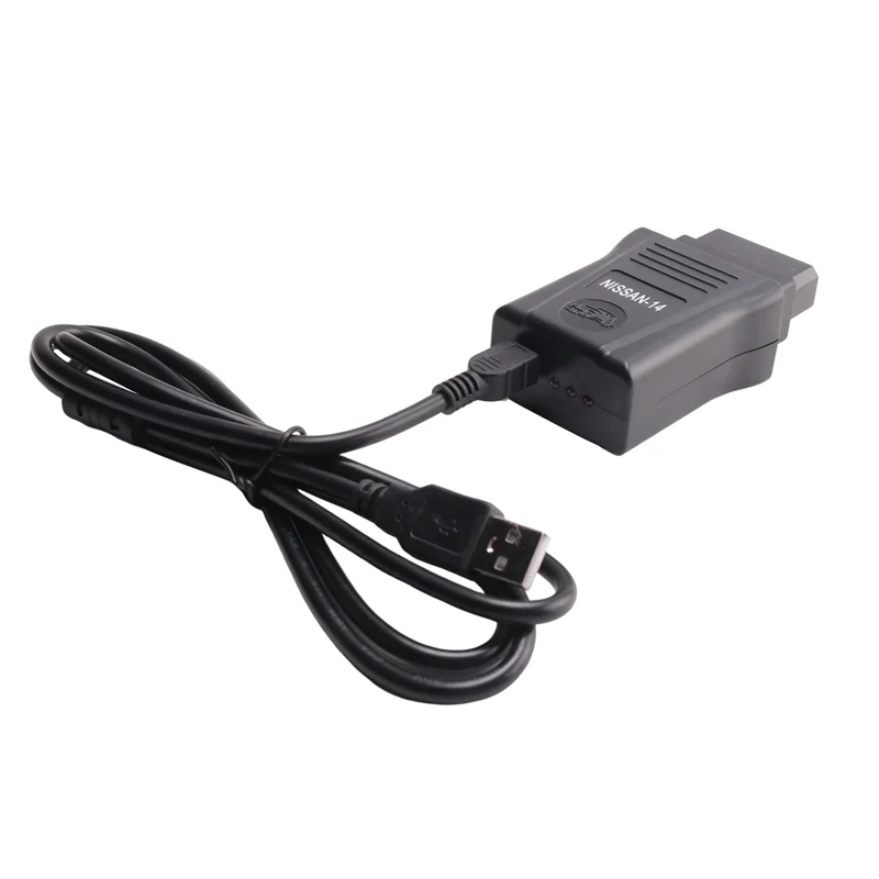 

LJL 14-контактный для Nissan Consult-интерфейс 14-контактный USB автомобильный диагностический OBD кабель с кодом неисправности Инструмент OBD к OBD2 16-контактный разъем