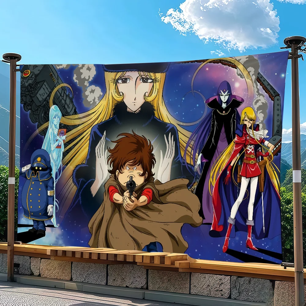 Anime G-Galaxy Express 999 Flag Tapestry Outdoor Party Bedroom Living Room Dormitory Decorative Themed Wall Hanging Banner Gift