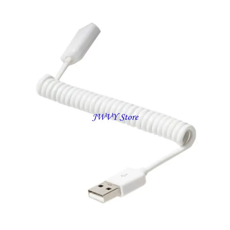 573A USB2.0 Male to Female Spring Coiled Telescopic Extension Cable for Various USB Devices