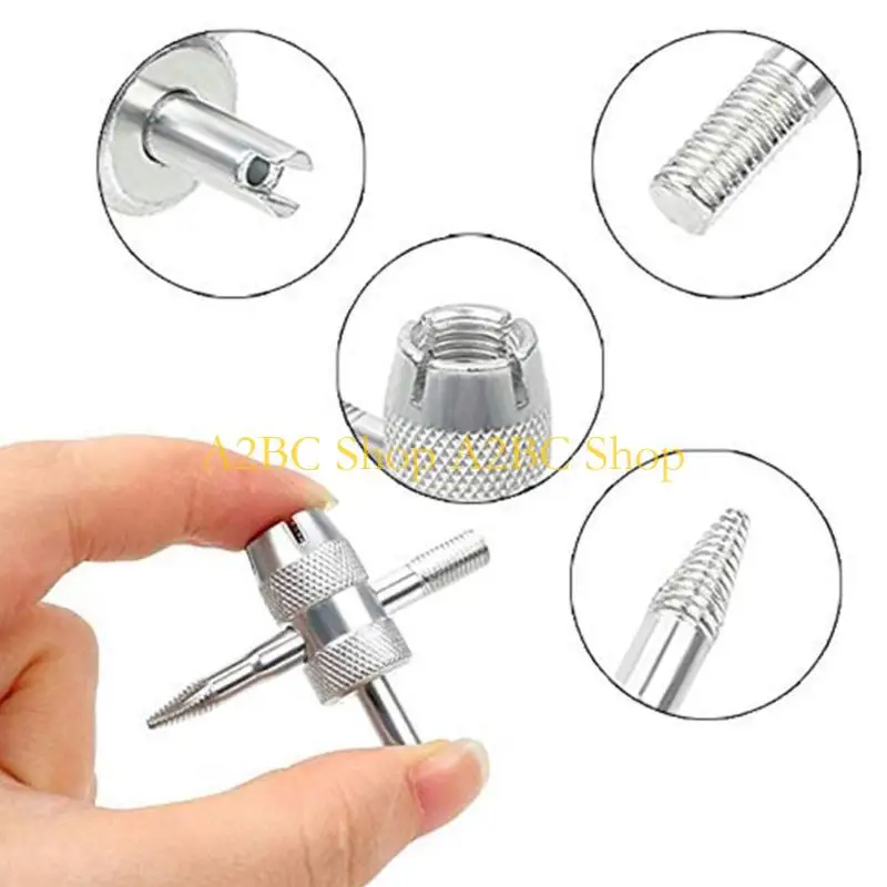 

A2BC Universal Valves Remover Tool with 4-Way Tire Stem Inserts Tubeless