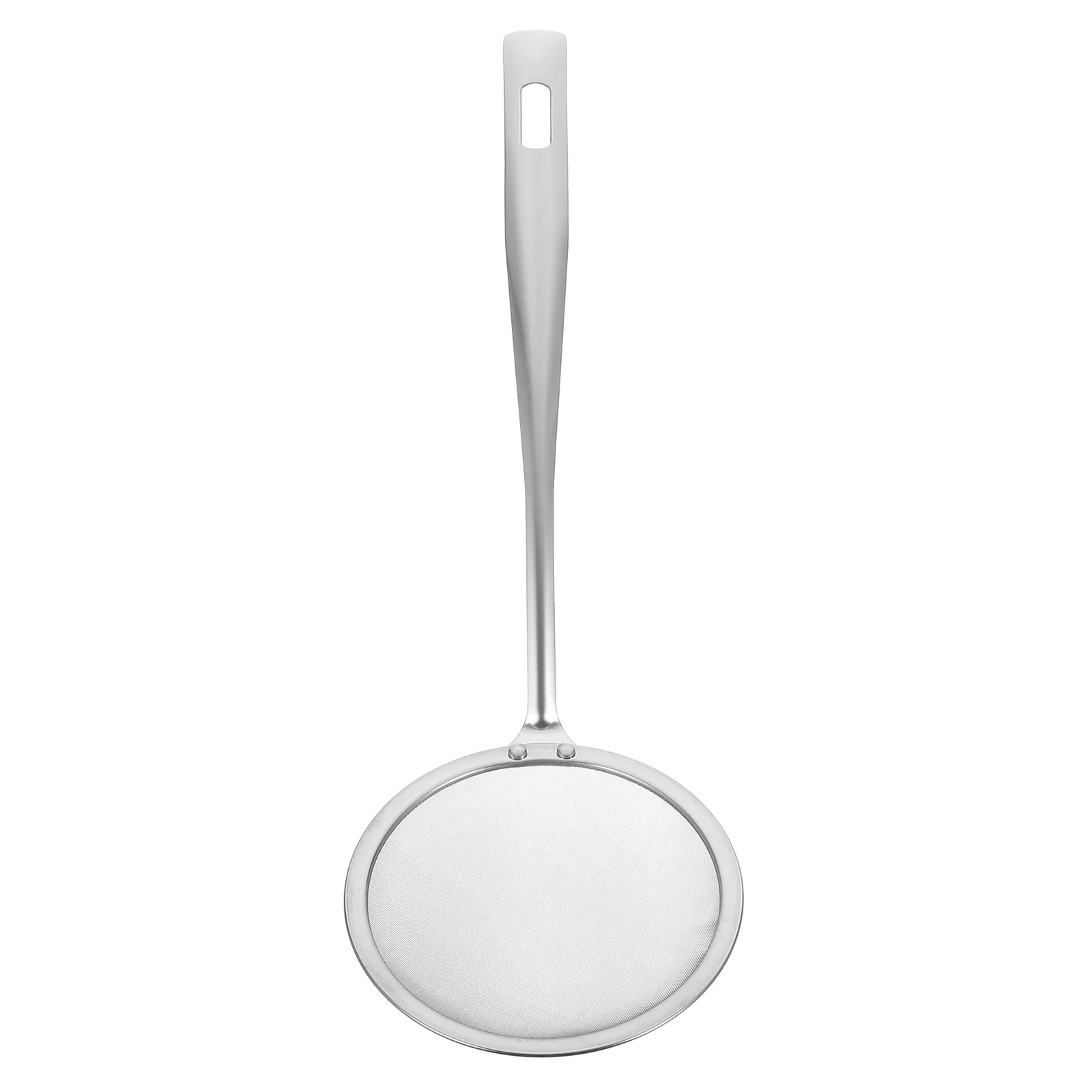 

1 pc Stainless Steel Oil Strainer Mesh Stainless Steel Mesh Colander Colander Spoon Soup Filter Kitchen Tool For Frying Silver