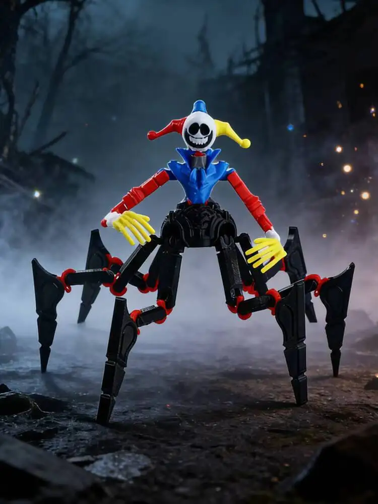 3D-Gedruckte Bewegliche Monster-Actionfigur mit Gelenken, Spinnen-Clown-Spielzeug, Schreibtisch-Deko, Sammlermodell für Kinder – Detail 5