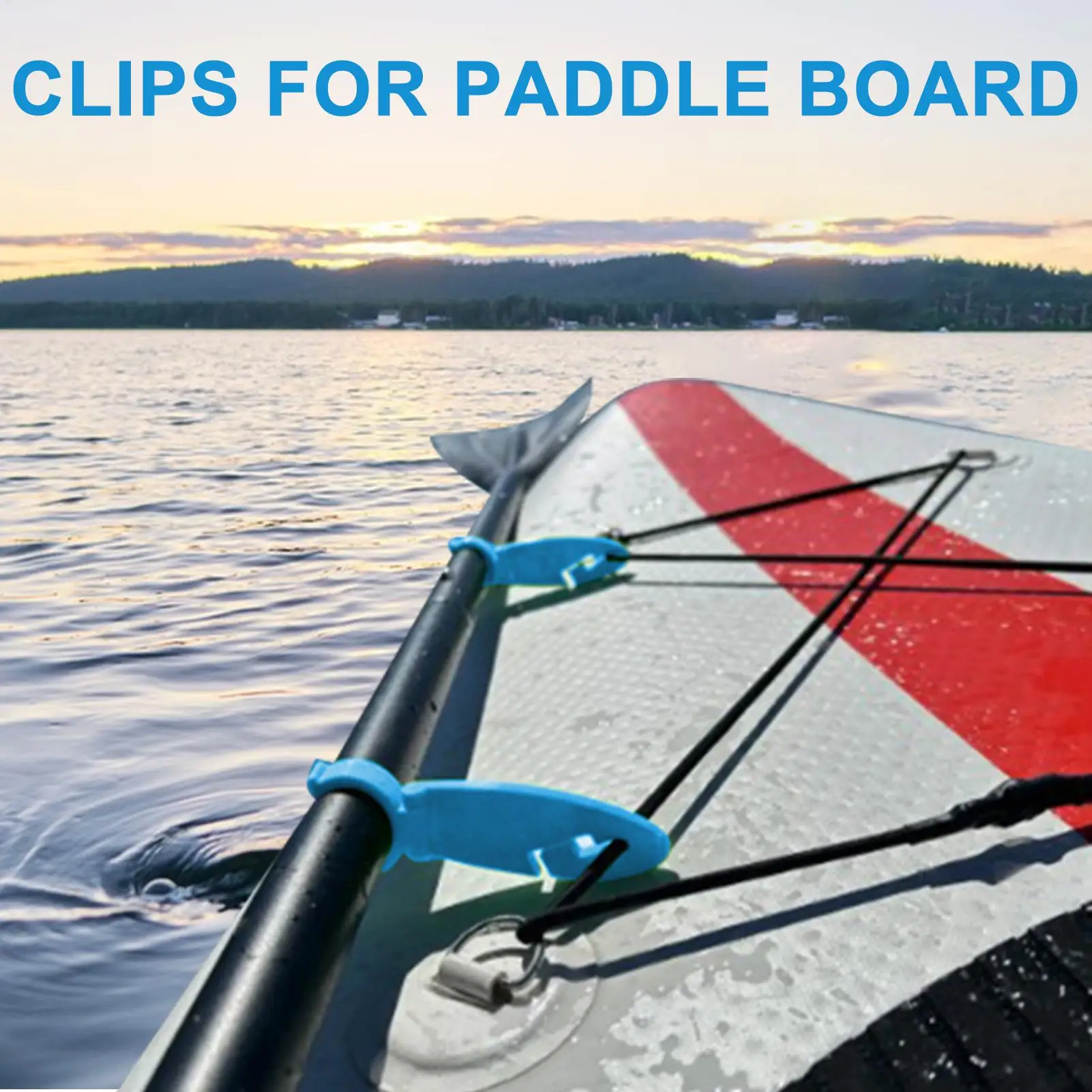 2 Stück Stand-Up-Paddle-Board-Clips, doppelter Padel-Board-Halter, erweiterbare Befestigungsklemmen für Kajakfahren