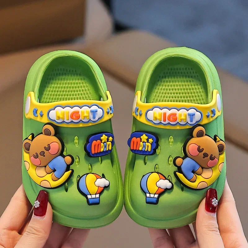 

Детская обувь, сандалии, сабо, дышащие сандалии для мальчиков и девочек, мягкая подошва, домашняя и противоскользящая детская обувь для активного отдыха