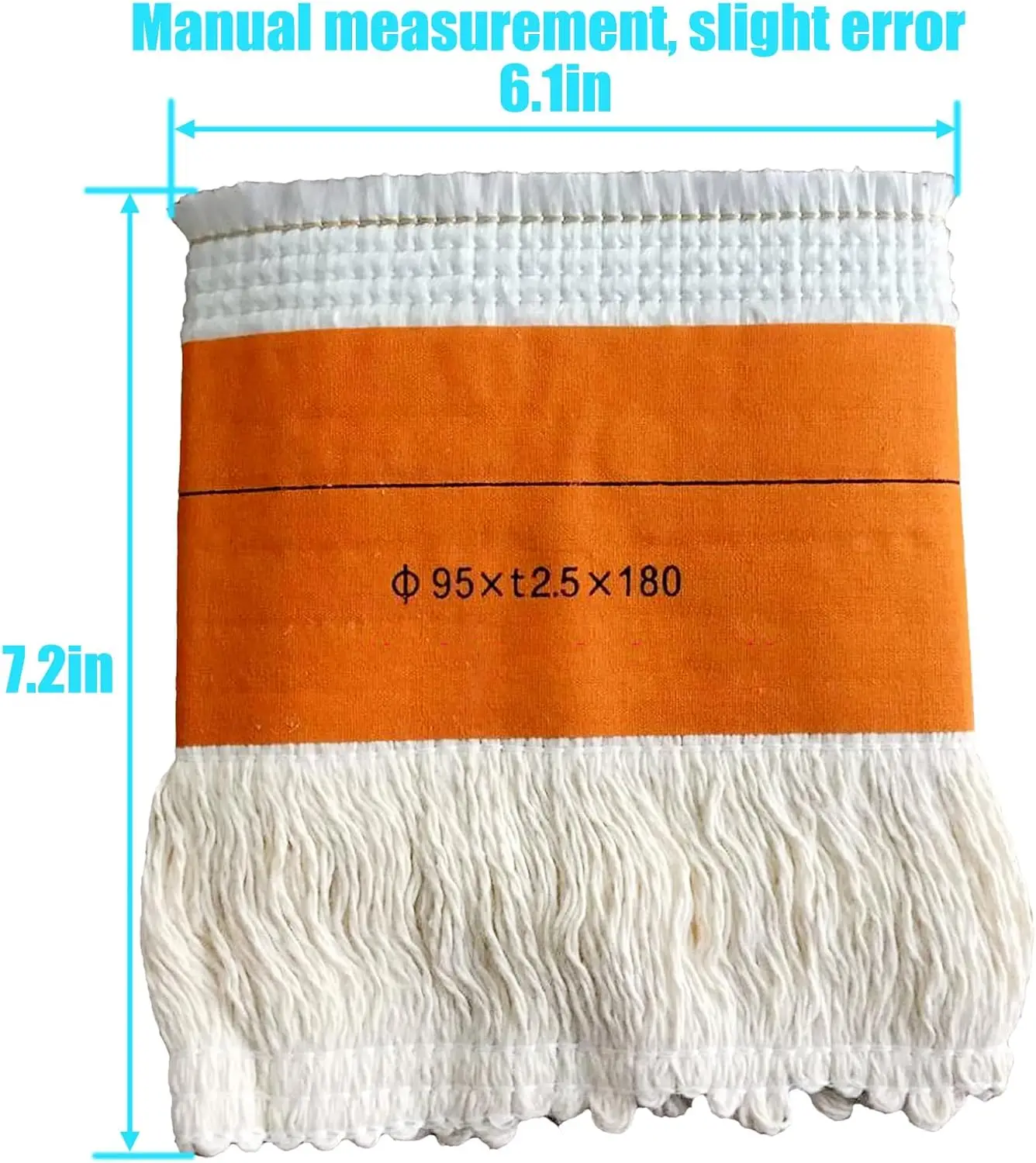 95xt2.5x180MM 2pack Heater Replacement Wick, Fiberglass Cotton Heater Wick, Stove Wick Smokeless