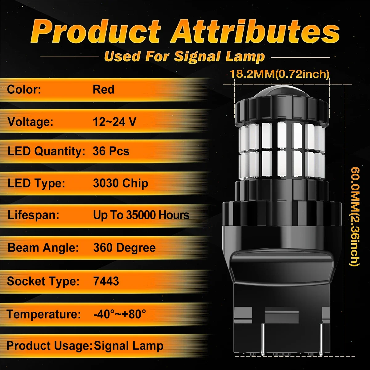 50x T20 7443 W21/5W 2000Lm Hyper Flash Free Dual Filament LED Bulb Error Free DC 12V For Mazda CX5 2 DY 3 BK BL 5 6 CX3 MX5 CX7