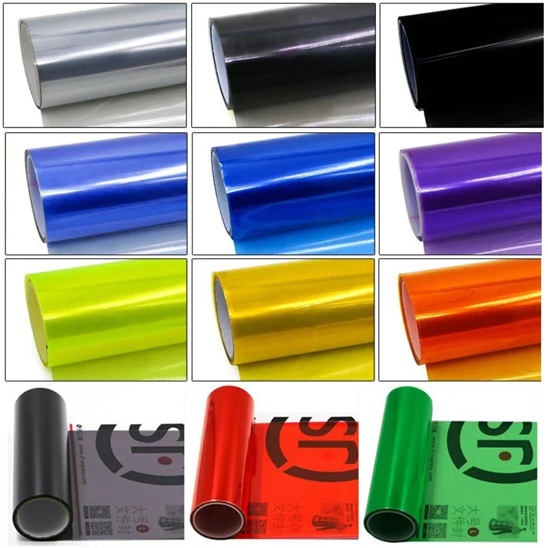 Car Light Headlight Taillight Tint Vinyl Film Sticker Sheet Fog Light Rear Lamp Matt Smoke Film Car Exterior Accessories 30x60cm