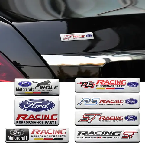 1PCS Car Aluminum Emblem Badge Decoration Styling Decal Sticker For Ford S MAX Ranger Focus Fiesta Mondeo Kuga Mustang Escort KA