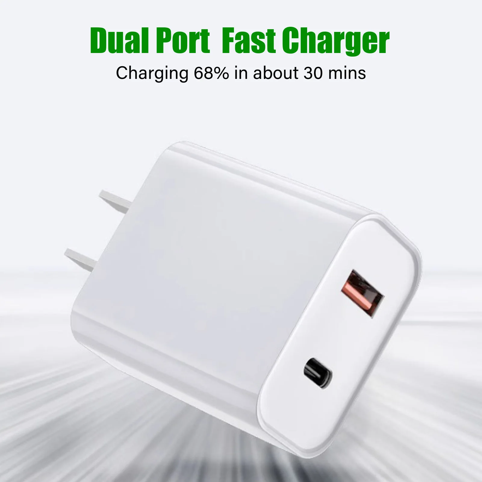 

4-1PCS USB C Блок настенного зарядного устройства, двойная подача питания Port Power Fast Type C Зарядка C для iPhone 16 15 Adapter PD20W для Apple Charger QC3.0 Зарядное устройство для Xiaomi US Plug