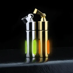 Nightlight Tube Pendant Edc Keychain Non Tritium Tube Luminous Pendant Stainless Steel Glass Material Eternal Light