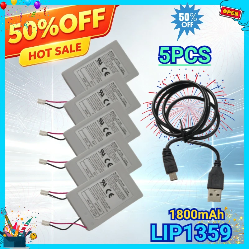 

1800mAh LIP1359 Li-ion Replacement Battery Pack for Sony PS3 Bluetooth Controller Console CECHZC2U CECHZC2E Wireless Controller