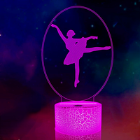 Ballet Dancer Night Light for Bedroom Decoration 3D Illusion Led USB Table Lamp Birthday Christmas Gifts for Girls Women Friends