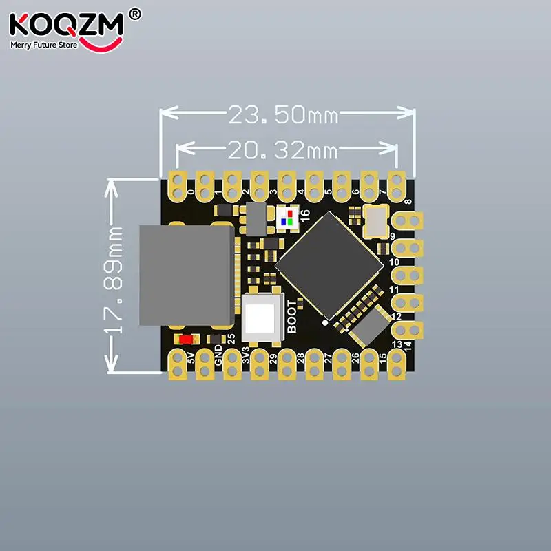 RP2040-SuperMini Conselho de Desenvolvimento para Raspberry Pi Pico, Dual-Core, Suporta Mciro Python, Flash 2MB, 1Pc