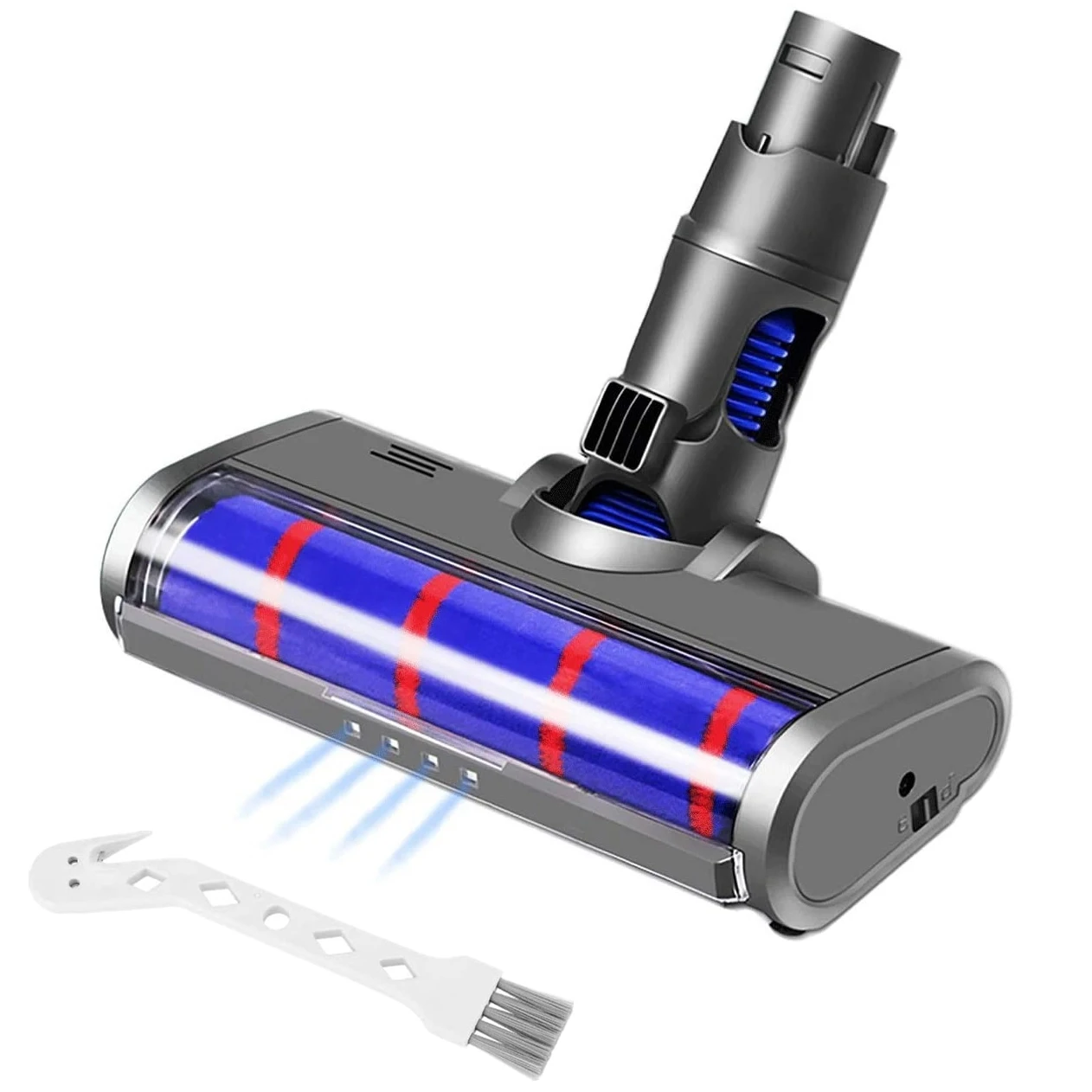 

Мягкая роликовая чистящая головка для Dyson V6 DC58 DC59 DC61 DC62 DC74, насадка для беспроводного пылесоса со светодиодной фарами