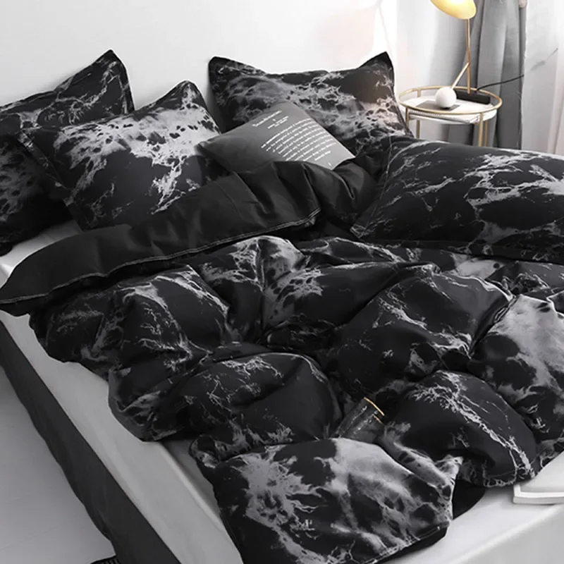 American Pattern Printed Quilt Cover Set Soft Skin-Friendly Duvet Cover Kit for Four Seasons 3Pcs Comfort Sanding Home Textiles