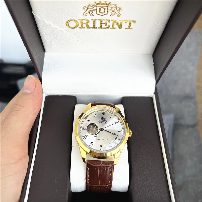 ساعة أورينت المجددة من جهة ثانية يابانية أوتوماتيكية بالكامل ساعة ميكانيكية مجوفة لرجال الأعمال