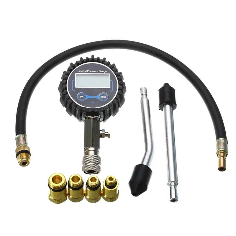

1 Set Digital Compression Tester Pressure Gauge Tester Kit Motor Auto Petrol Gas Engine Cylinder Motorcycle Pressure Gauge