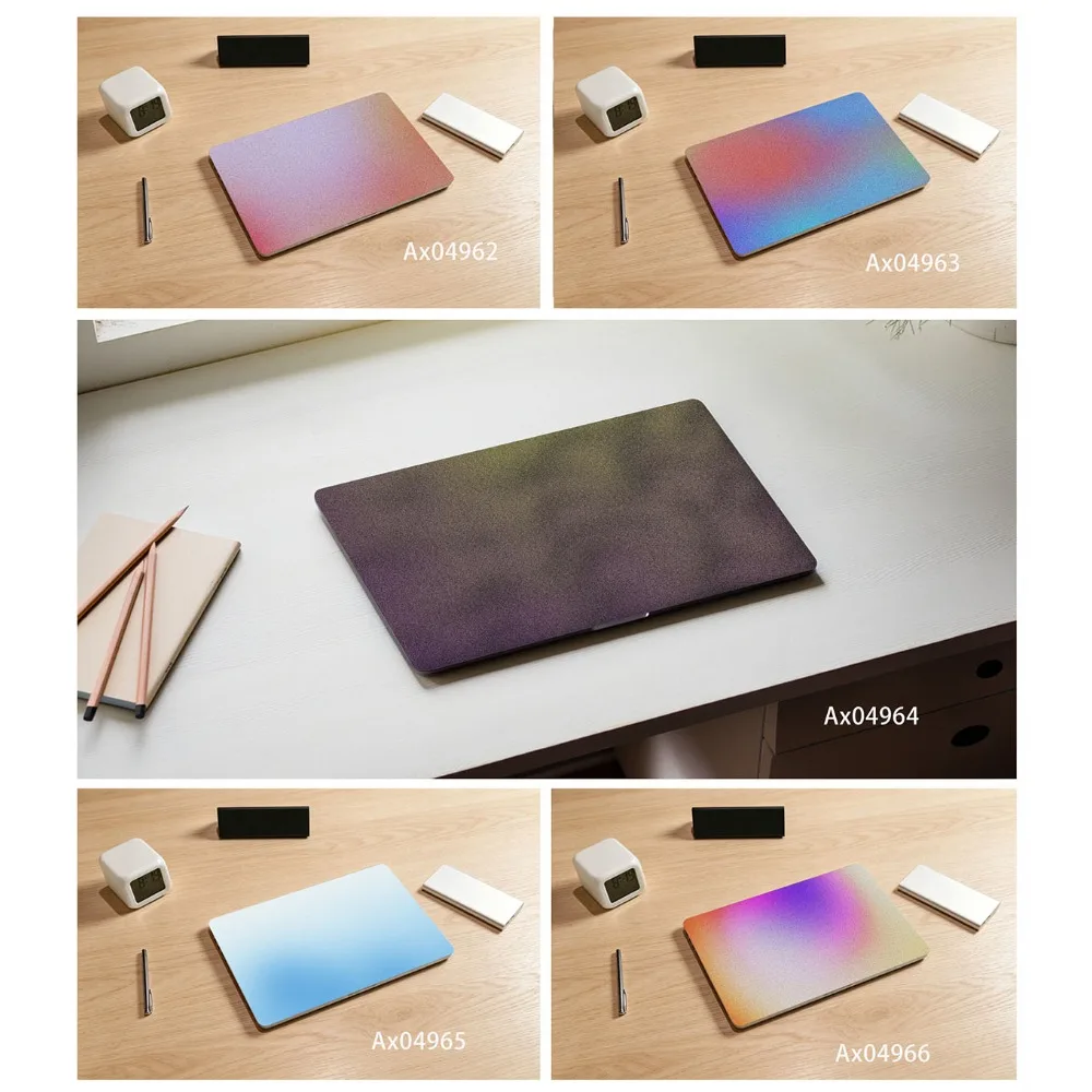 Aesthetic Pastel Gradient Glitter Anti Scratch Protective Laptop Sticker for 13-16 Inch MacBook Notebook Keyboard Decals