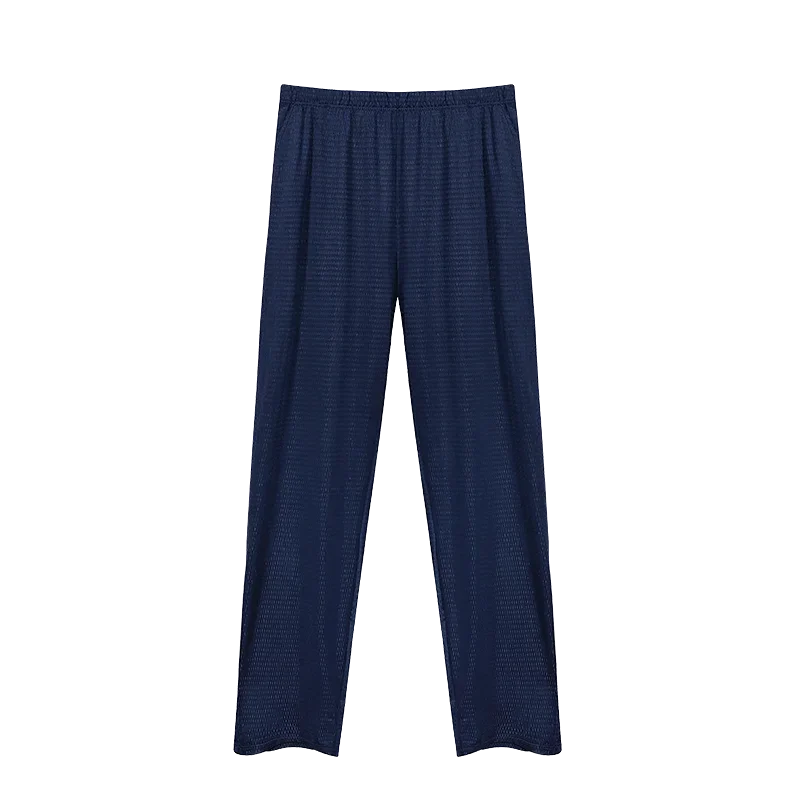 Мужские летние повседневные длинные брюки из ледяного шелка, брюки с кондиционером. Тонкий фасон, подходящий для весны и осени, свободный крой.