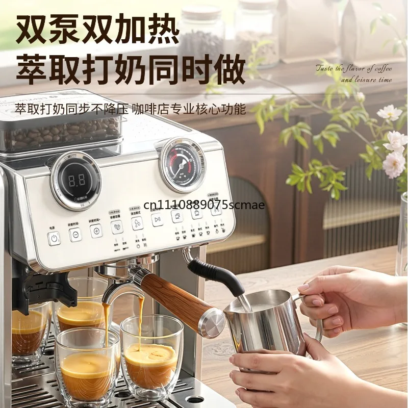 

Italian Small Household & Commercial Integrated Grinding Semi-Automatic Coffee Machine Hot & Cold Dual Extraction Milk Frothing