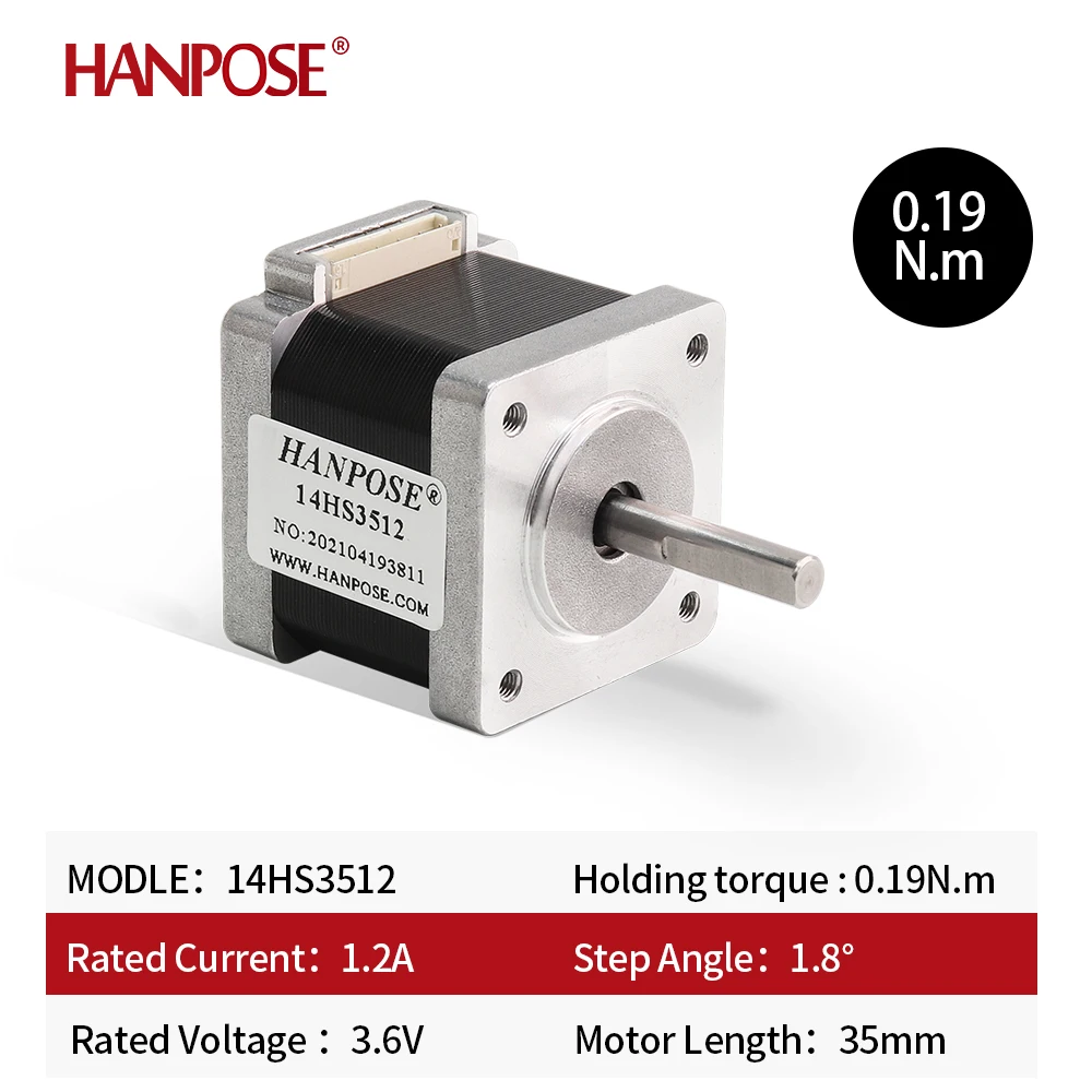 NEMA14 Stepper Motor 1.8 Degrees 14HS3512 2-phase 4-lead 1.2A 0.19N.M CNC Engraving And Milling Machine 3D Printer Step Motor