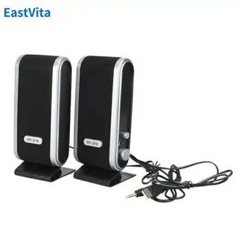 2Pcs USB Power Bluetooth Speakers Portable 3.5mm Mini Outdoor Sound Box With Ear Jack Sound Surround Loudspeaker for PC Computer