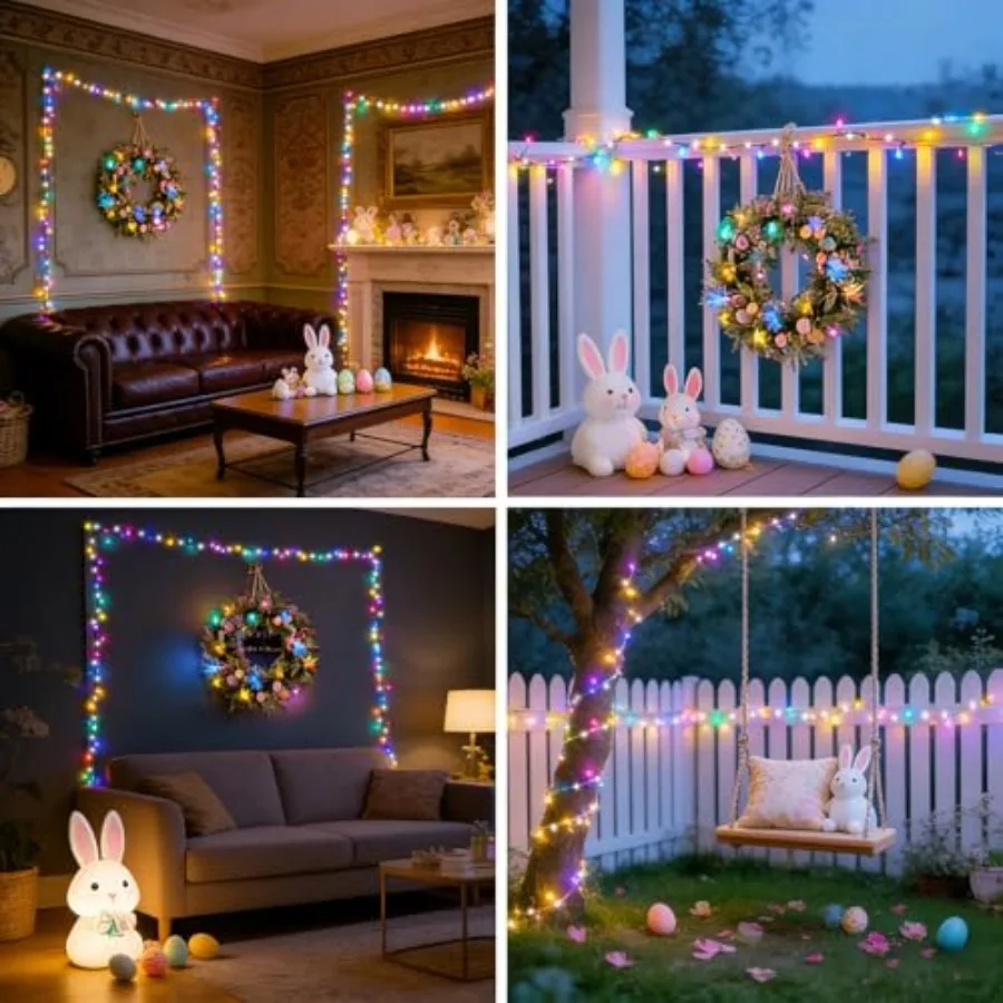 66Feet Christmas Decorative Mini Lights, 200 LED Wire Fairy Starry String Lights Plug in, 16 Lighting Modes for Outdoor Xmas Tr