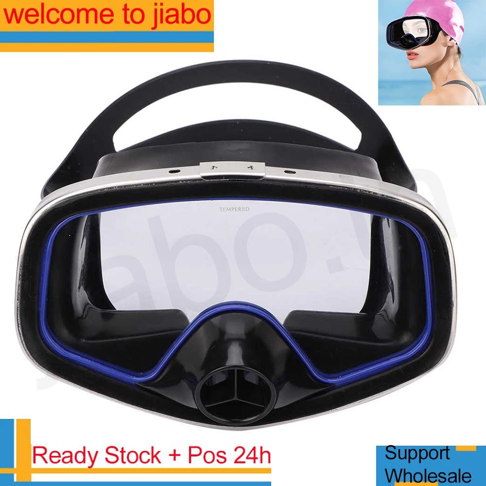 Adult professional diving mask swimming goggles, anti-fog diving goggles,  half snorkel mask, snorkeling goggles equipment