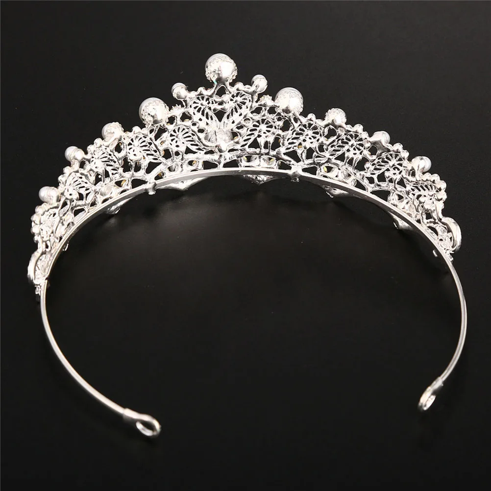 

Pearl Rhinestone Crown Bridal Tiaras Headpieces Women Wedding Banquet Parties Chic Design Lightweight Comfortable Durable