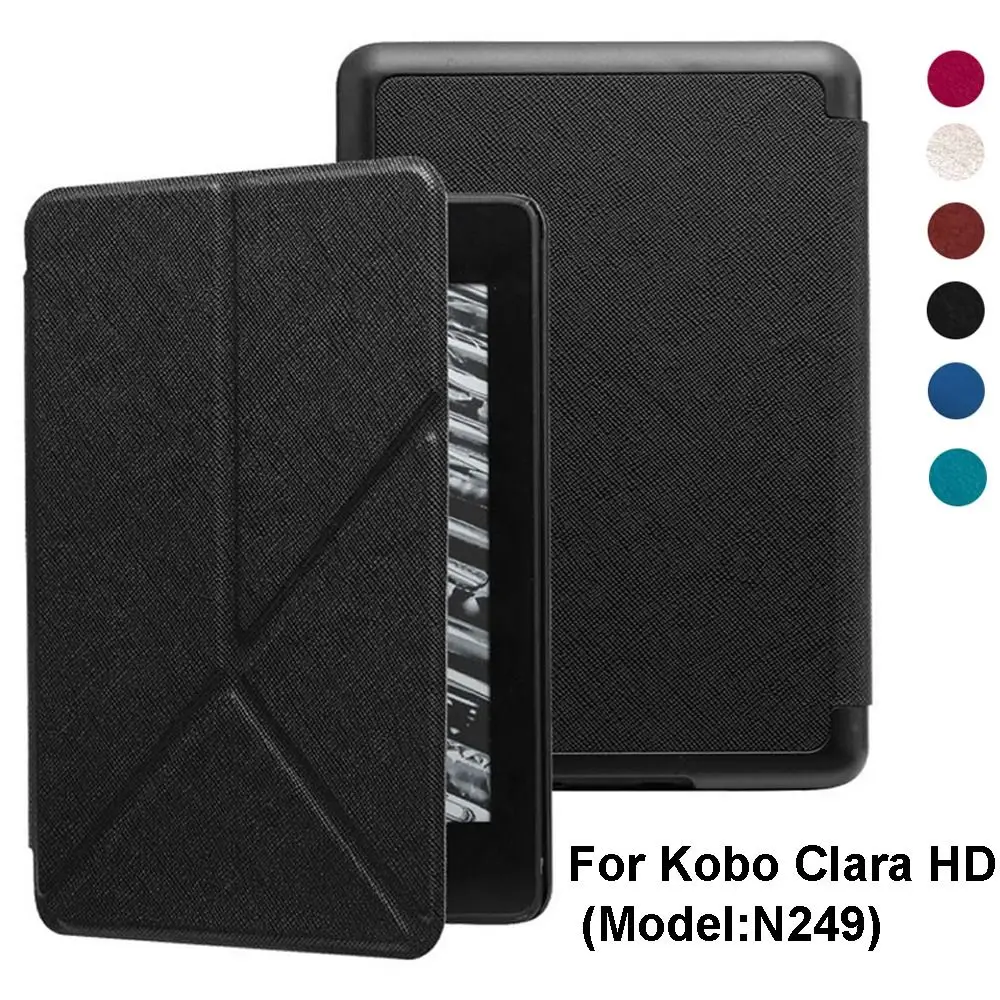 

New 6 Inch E-Reader Case Auto Wake/Sleep Magnetic Smart Cover Ultra Slim PU Leather Folio Stand Case for Kobo Clara HD (N249)