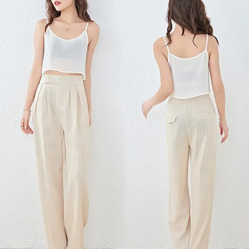 Summer Sexy Tank Top Women Crop Tops Y2k Streetwear Lightweight T-shirts Casual Sleeveless Shirt Black White Women Clothing