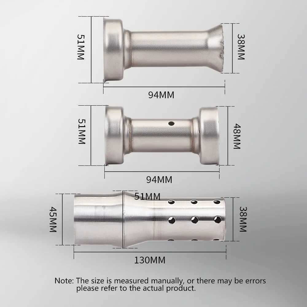 51MM Universal Front Mid End Catalyst DB Killer for Motorcycle Exhaust Muffler Silencer Noise Sound Eliminator