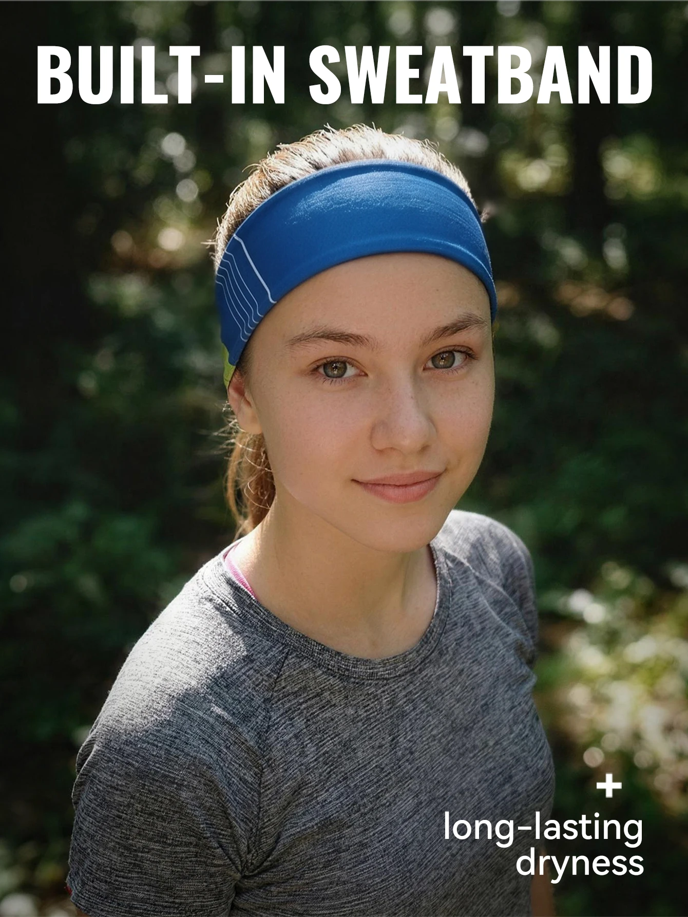 WRELS Schweißband, schweißableitendes Sport-Stirnband, atmungsaktives Mesh, schnelltrocknendes Haarband, elastisch, ultraleicht, für Männer und Frauen, Lauf-Stirnband – Detail 7