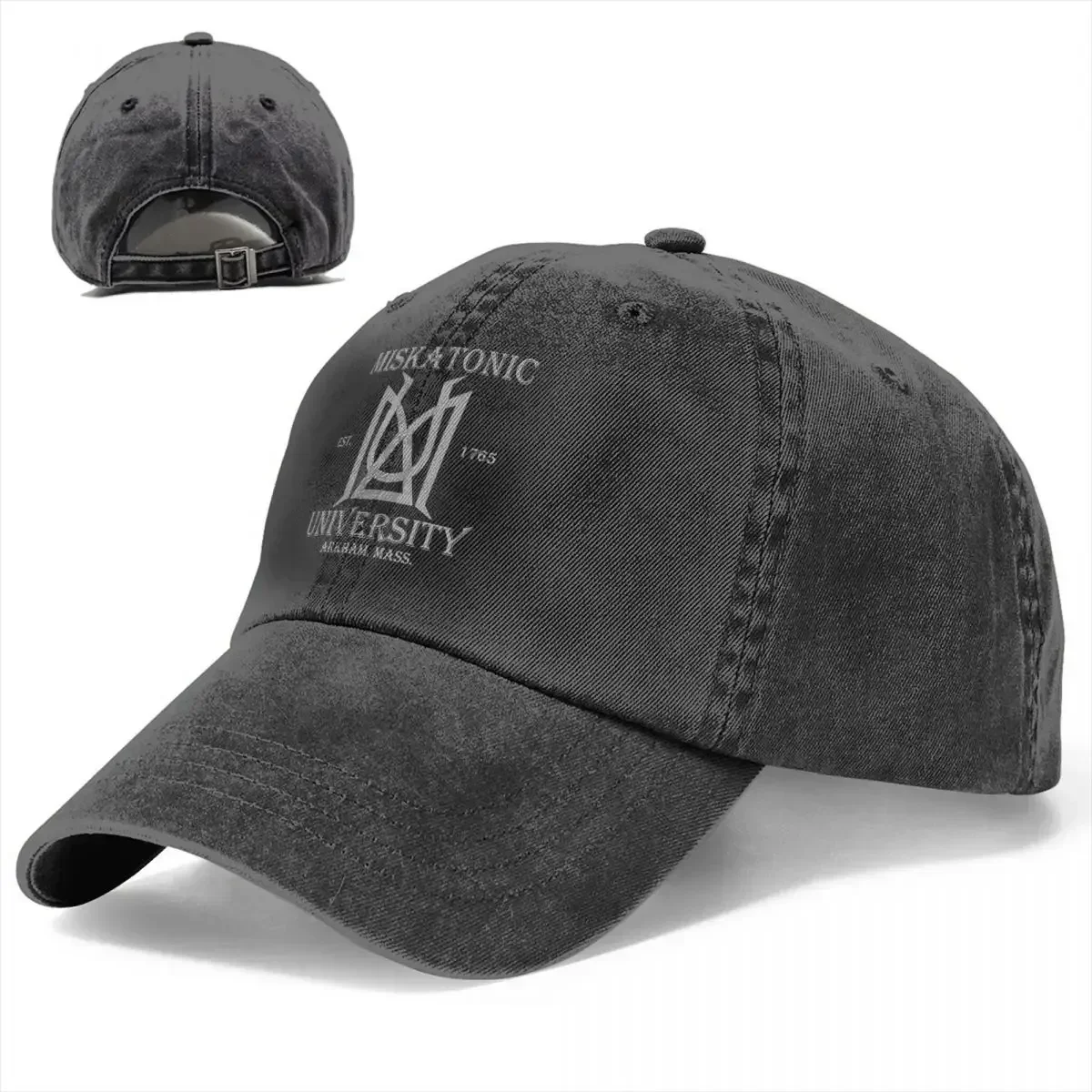 Miskatonic University Lovecraft Men Women Baseball Caps Distressed Denim Caps Hat Fashion Outdoor Activities Sun Cap