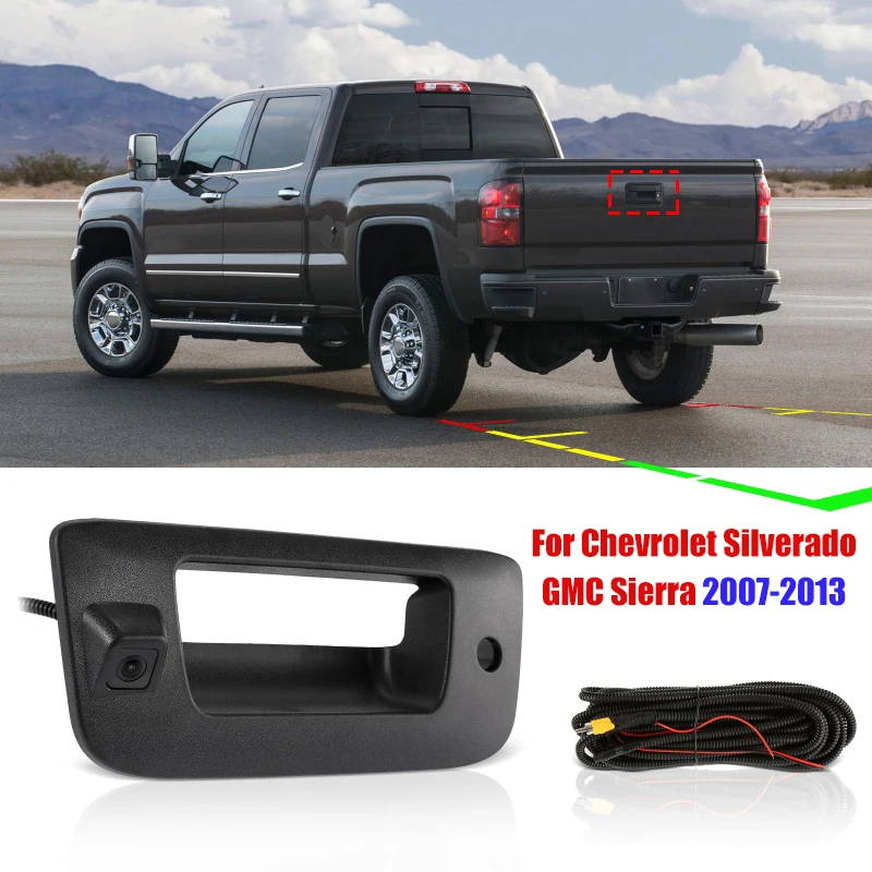 

Car Tailgate Door Handle Rear View Wide Angle Camera for Chevrolet Silverado GMC Sierra 2007-2013