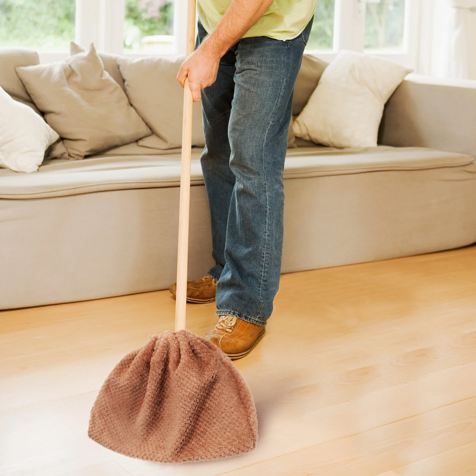 

3 Pcs Broom Cover Cloth Random Color Reusable Washable Dust Mop Floor Sweeping Home Tools Absorption Brooms Cleaning Household