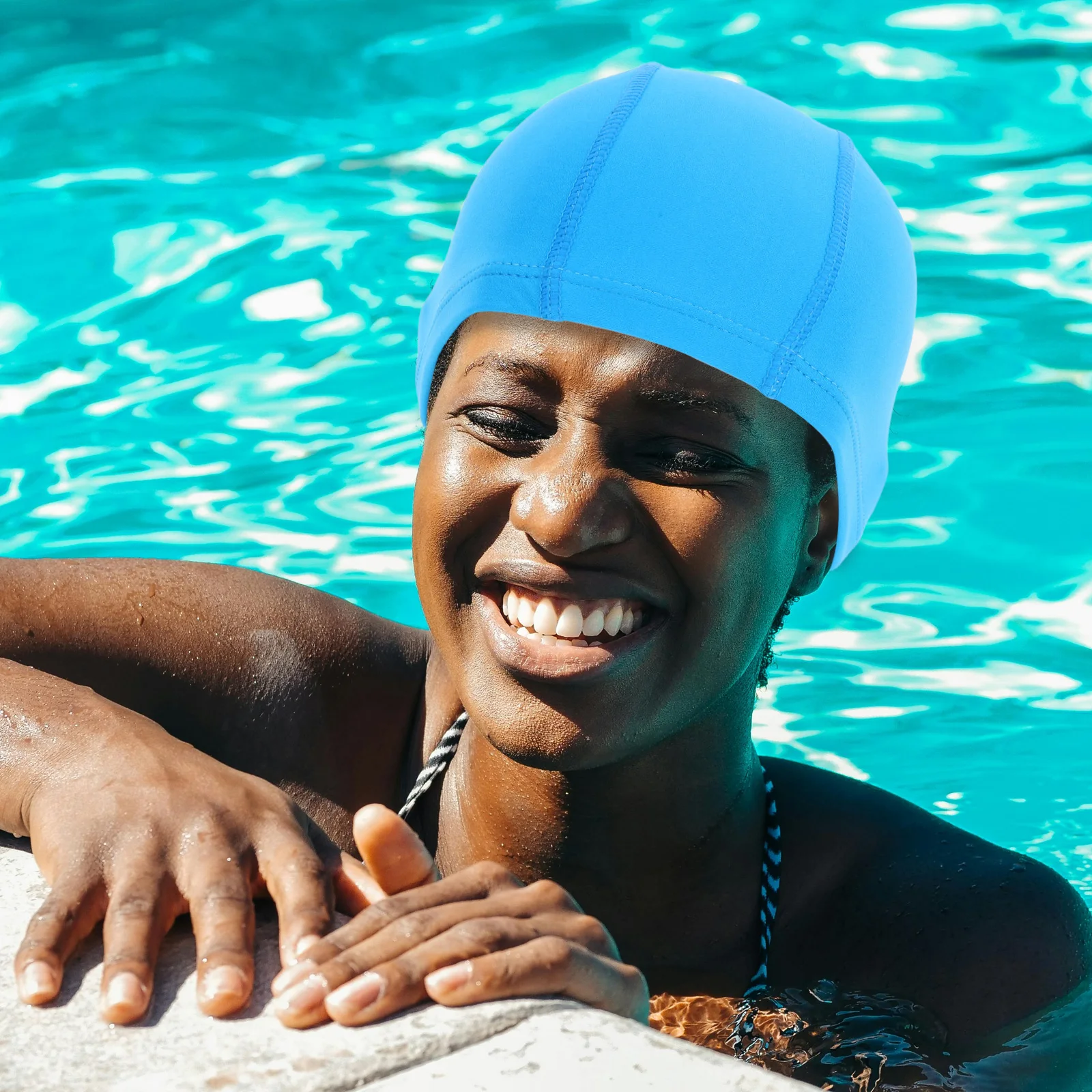 

6 Pcs Adult Swimming Cap Ladies Hats Pool Swimmers Elastic Comfortable Caps Nylon Portable Child