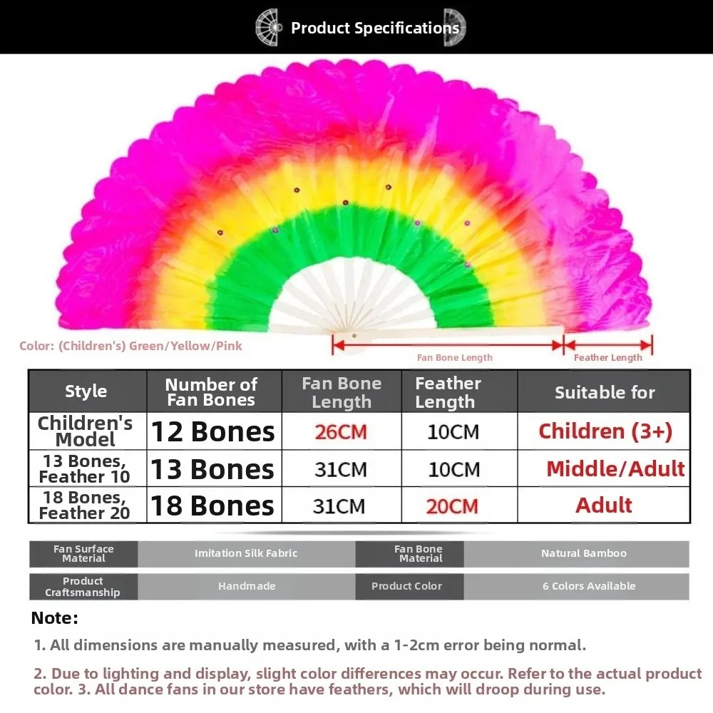 26/31 سنتيمتر الخيزران الصينية قصيرة الرقص الشرقي مروحة 10/20 سنتيمتر نصف دائرة الحرير الحجاب متعدد الألوان أزواج يانغكو الرقص الخيزران المشجعين
