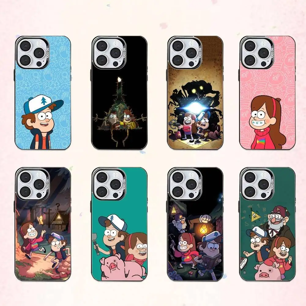 

Чехол Bill Cipher G-Gravity F-Falls для iPhone 17, 16, 15, 14, 13, 12, 11 Plus, Pro Max, цветной, с серебряным покрытием внутри