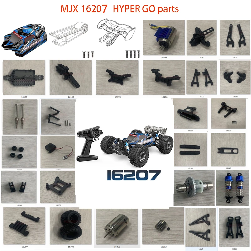 MJX 16207 HYPER GO 1/16 Brushless High Speed RC Car accessory full