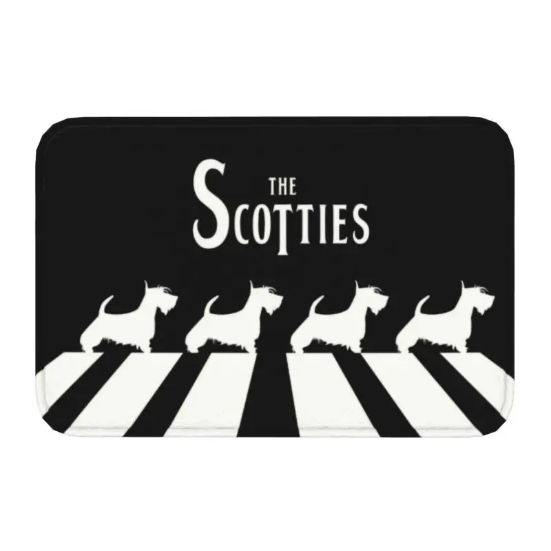 The Scotties Front Door Floor Entrance Mat Indoor Scottish Terrier Dog Kitchen Bath Doormat Garage Carpet Rug